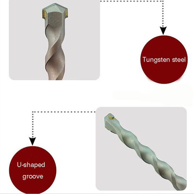 Drill Bits Set With Carbide Tip For Cement Brick Concrete Structures Wall Drill