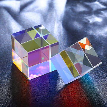 18*18*18mm &15mm*15mm*15mm Optical Experiment of Six-light Rainbow Photography with Flawless Cube Light Prism Glass