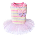 Funny Dog Clothes Fashion Small Dog Wedding Dress Skirt Puppy Clothing Pet Clothes striped flannel dog dress princess dress Hot