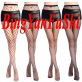 1PC Four Sides Sexy Women Lady Open Crotch Pantyhose Black Fishnet Fish Net Lingerie Mesh Hosiery Tights Black S07-2