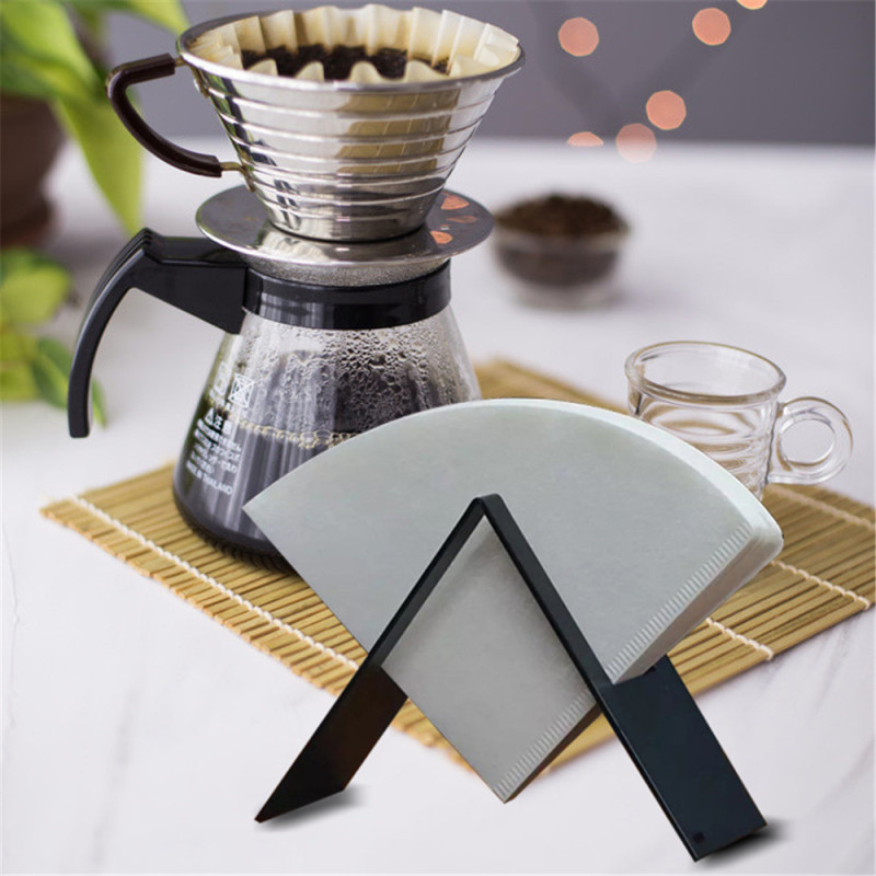 Stainless Steel Coffee Filter Holder - Coffee Paper Storage Rack V60 Coffee Filter Paper Container Stand