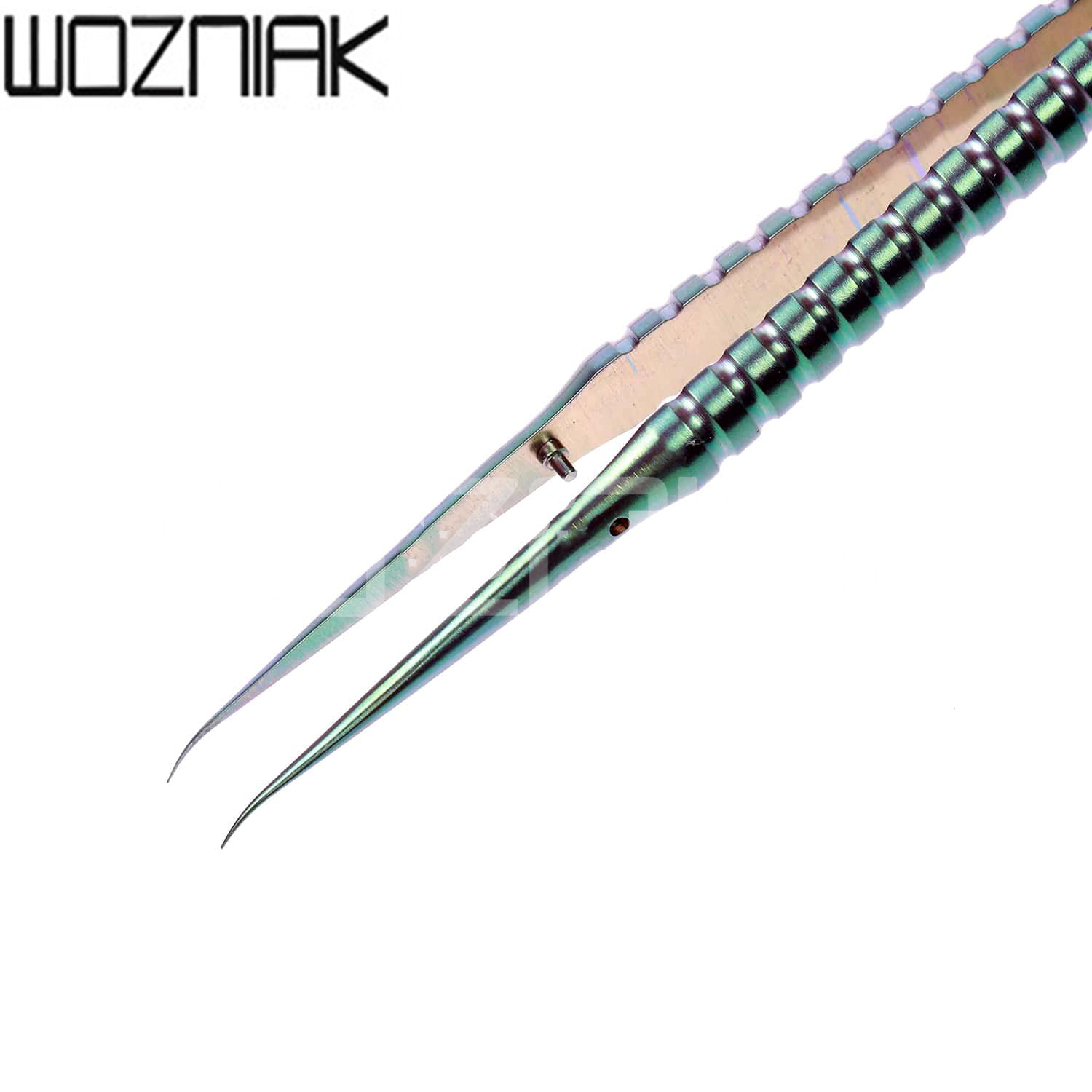 2UUL titanium alloy tweezer Blue curned straight tip tweezer For Mobile phone motherboard repair precise wire jump