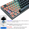 Gaming Mechanical Keyboard RGB Mix Backlit Wired Keyboard Blue Black Red Switch Anti-ghosting For Game Laptop PC Russian US