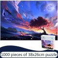 Mini Jigsaw Puzzle 1000 Pieces 38x26 cm Landscape Assembling Picture Puzzle For Adults Educational Toys Puzzles Pare Adultos
