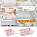 Stretchable Refrigerator Organizer Drawer Basket Refrigerator Pull-out Drawers Fresh Spacer Layer Storage Racks Holders