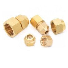 Copper flared pipe fittings 1/8" 1/4" 3/8" 1/2" Female thread 6mm 8mm 10mm Tube OD Air conditioning refrigeration pipe fittings