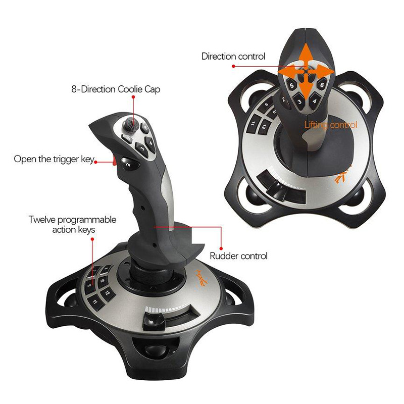 PXN-2113 flight simulator joystick Gamepad flight joystick Aircraft Controller Vibration Game Stick Game Controller Accessories