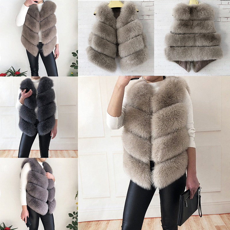 High-quality real fox fur vest 100% natural fox fur jacket Genuine Leather Coat Jacket 2020 new style women's stylish fur coat