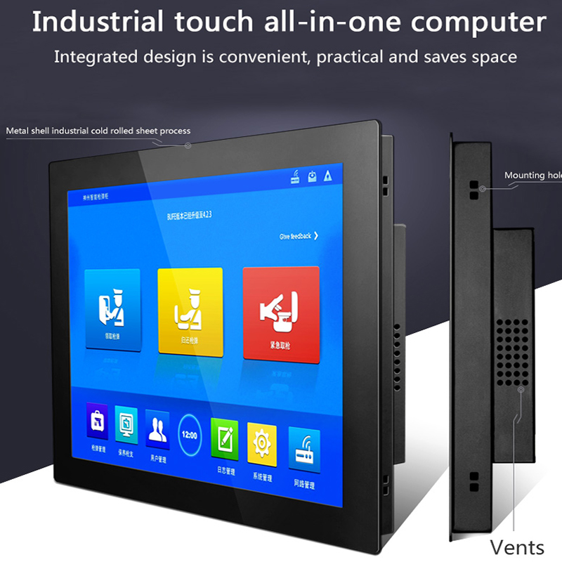 17.3" 18.5 inch industries computer tablet pc Celeron J1900 All In One PC with touch screen windows 10 pro WiFi RS232 com