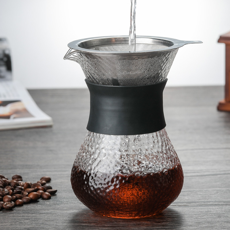 400/600ml Coffee Pots Glass Turkish Coffee Pot Heat Resistant Glass Coffee Maker Pour Over 3 Cups Coffee Drip Pot