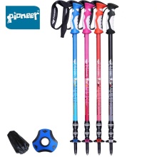 2020 New Pioneer Anti Shock Walking Sticks Telescopic Trekking Hiking Alpenstock Walking Canes Outdoor Camping Cane Ski Pole