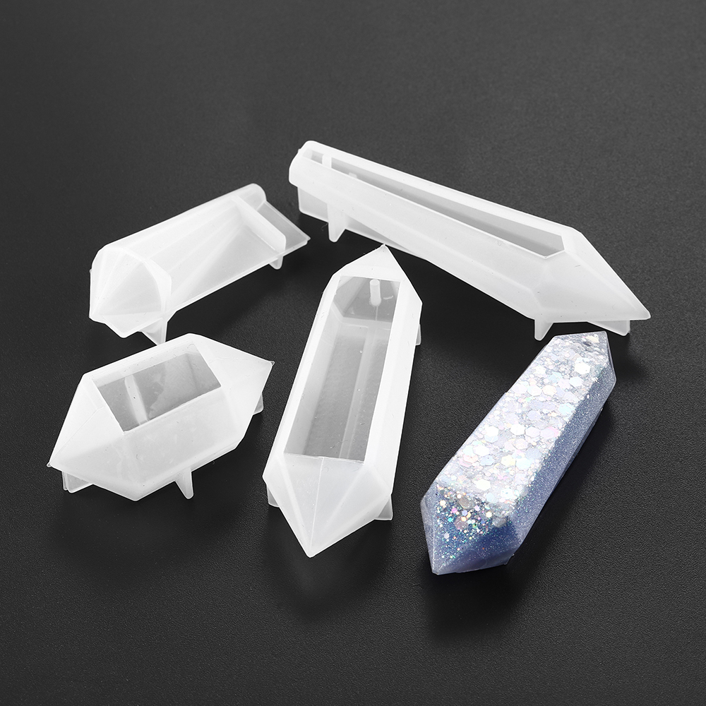 1pcs DIY Crystal Pendulum Epoxy Resin Molds Necklace Pendant UV Resin Transparent Silicone Mould For Jewelry Finding Making Tool