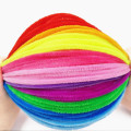 100PCS Kids Creative Colorful Glitter Plush DIY Shingled Chenille Sticks Chenille Stem Pipe Cleaner Stems Craft Educational Toy