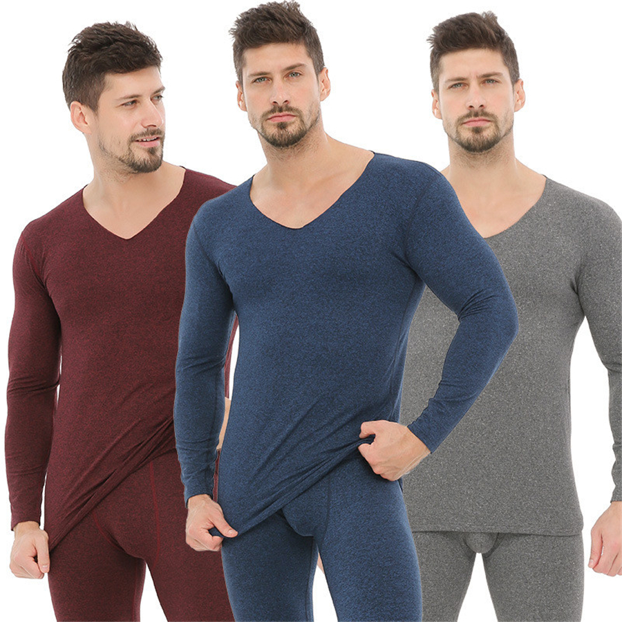 Winter Underwear Mens Thermal Underpants Warm Leggings Men Long Johns Clothing Compression Seamless Long Sleeve Polyester