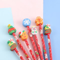 3/5Pcs Christmas Pencils Santa Claus Snowman Pen Students Stationery School Office Supplies New Gifts Writing Instruments
