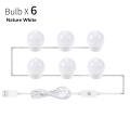 6 Bulbs White