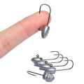 GoByGo 20Pcs/Lot Exposed Lead Jig Head 27mm 3g Barbed Hook Soft Lure Jigging Hook Fishing Hooks Fishing Tackle WLH004
