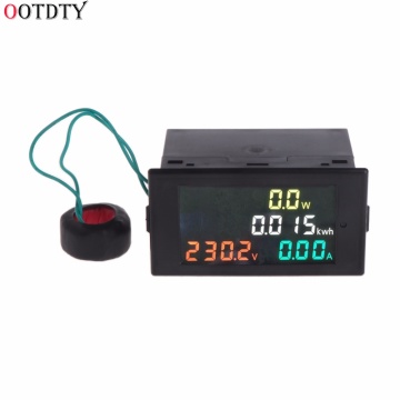 Energy Meter AC 80-300V Voltmeter Ammeter Power Energy Meter Volt Amp Power Kwh Meter 100A CT