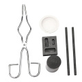 6x Torch Melting Kit Precious Metal Torch Casting Kit, High Purity Graphite, Quartz Crucible + Tong + Bowl + Mould