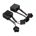 2pcs Canbus Relay H4 to H13 Anti Flicker Harness Error Free Decoders Adapters For Jeep Wrangler JK 7 Round LED Headlight