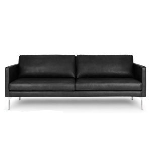 High-End Echo Oxford Black Leather Sofa