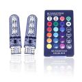 RGB T10 W5W Led 192 W5W 5050 SMD Car Dome Reading Light Automobiles Wedge Lamp RGB LED Bulb Remote Controller Decorative Lamp
