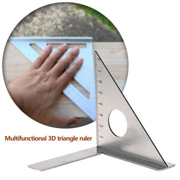 Woodworking Gadget Depth Measurement 45/90 Degrees Gauge Stainless Steel Carpenter Measurement Square Miter Ruler