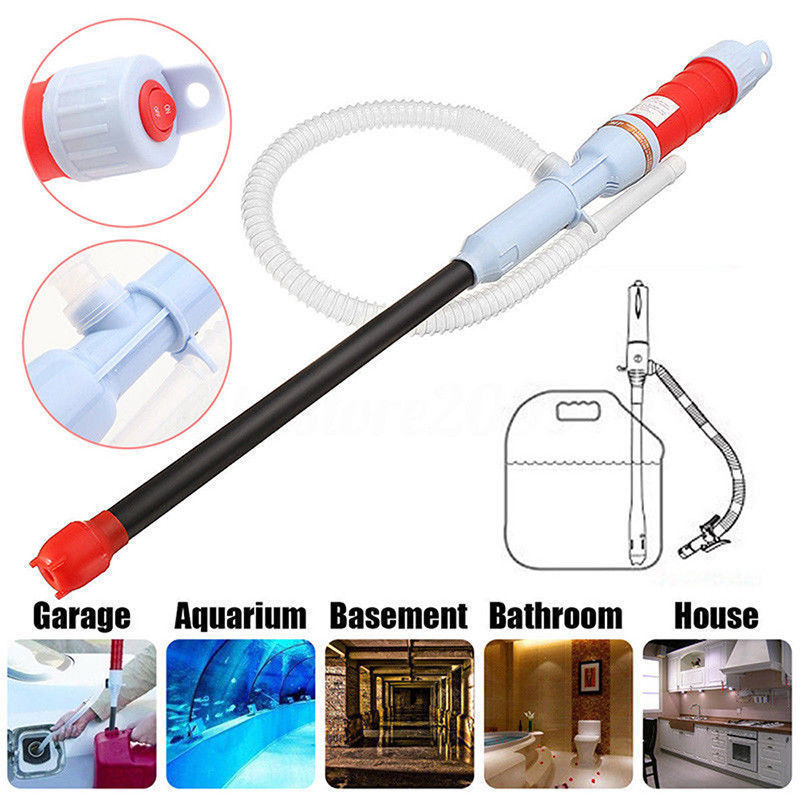 3 In 1 Water Pump Powered Electric Outdoor Fuel Transfer Suction Pumps Liquid Transfer Non-Corrosive Blue Red Car Gasoline Pipe