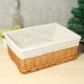 OUNONA Wicker Storage Basket Washable Willow Storage Bin Closet Toy Box Container Clothes Sundries Desktop Storage Basket