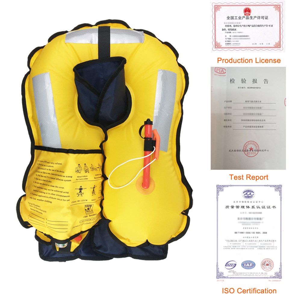 Dalang Times Good Quality Manual/Automatic Inflatable Vest Life Jacket Adult Fishing Boating Floating Life Vest