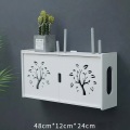 Large Wireless Wifi Router Storage Box PVC density panel Shelf Wall Hanging Board Bracket Cable Storage Organizer Home Decor