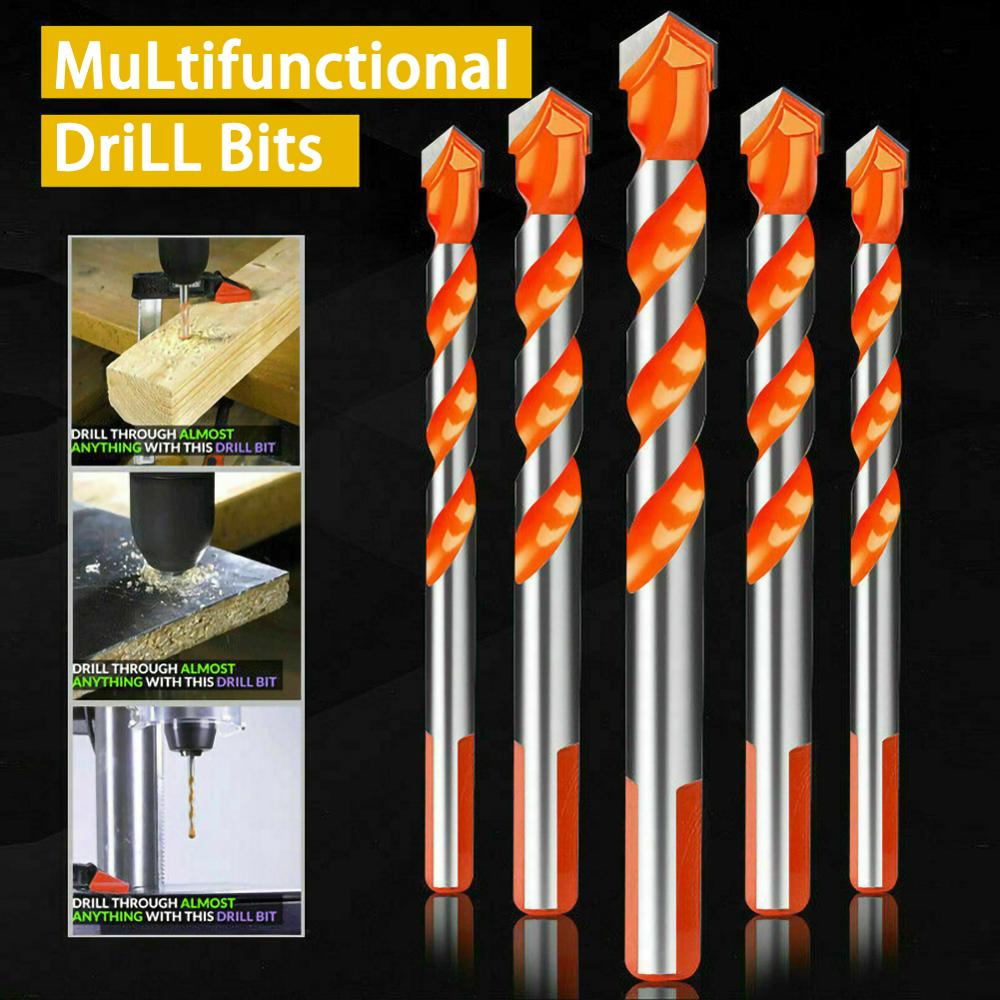 5/7 Pcs Drill Bits Multifunctional Ceramic Wall Drill Bit Set Anti-skid Shank Alloy Hole Opener Tile Glass Brick Wall Wood