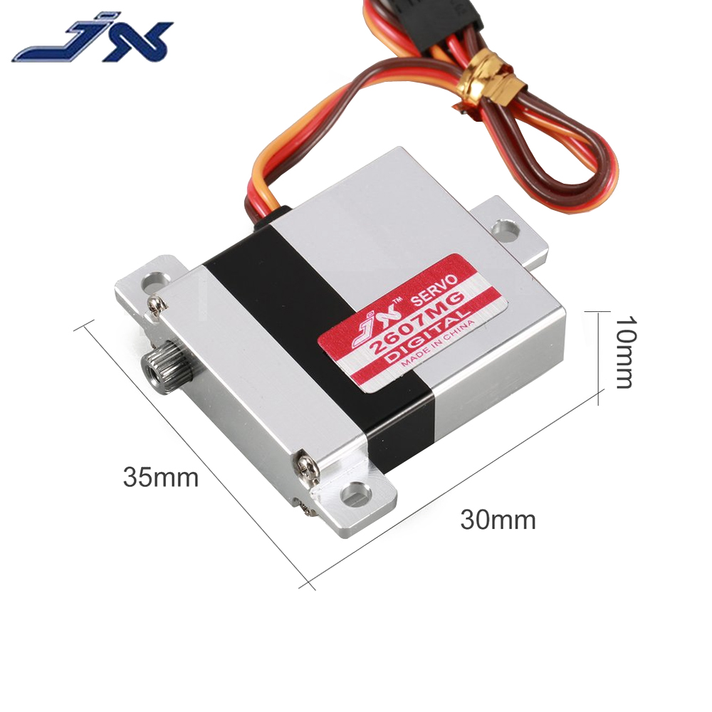 JX PDI-2607MG 7.2kg 0.13 Sec Digital Full Mental Aluminium Case Wing RC Servo For Glider Plane Helicopter Drone DIY Servo