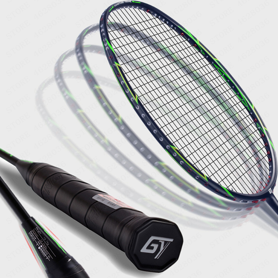 Wholesale Professional 6U Ultra Light 73g Badminton Racket All Carbon Fiber Both Offensive and Defensive Competition Bag String