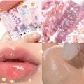 1PC Shiny Moisturizing Lip Gloss Cute Lip Gloss Transparent Liquid Lip Gloss Nourished Lips Oil Beauty Skin Care Makeup TSLM1