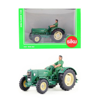 SIKU 3465/DieCast Metal Model/MAN 4R3 Tractor and Ploughing machine/Farm Toy Car/for children's gift or collection/Small