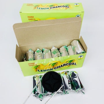 2020 Shisha Hookah Charcoal Lemon Flavored Quick-lighting Burn Even Lasting Long Flavored Charcoal Less Ash Chicha