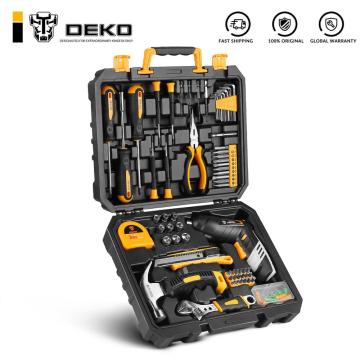 DEKO 113 Pcs Professional Car Repair Tool Set Auto Ratchet Spanner Screwdriver Socket Mechanics Tools Kit W/ Blow-Molding Box