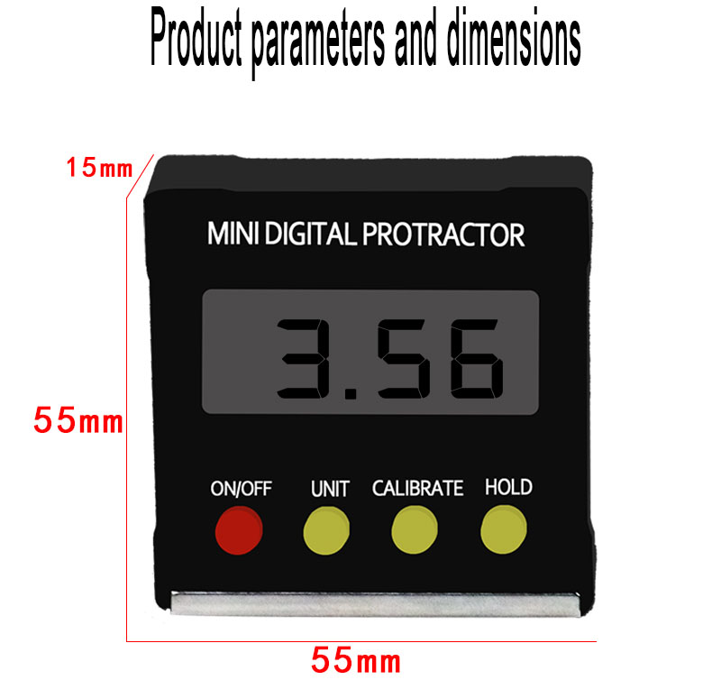 360 Degree Mini Digital Angle Finder Protractor Magnetic Electronic Digital Level Box Inclinometer Protractor Measuring Tools