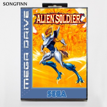 16 bit MD Memory Card With Box for Sega Mega Drive for Genesis Megadrive - Alien Soldier Cover2