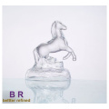 Decorative Clear Impetuous Horse Glass Decoration