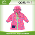 Girls Waterproof Pink PVC Rainsuit With Logo