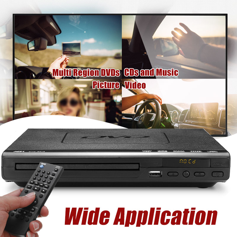 Mini USB 2.0 3.0 DVD Player Multiple Region Playback CD SVCD VCD MP3 Player LED Display Dual Disc DVD Player With Romote Control