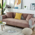 Plush Non-slip Thicken Sofa Cover Universal Couch Covers Non-slip Full Wrap Sofa Seat Covering Solid Color Polyester Slipcover