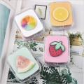 1pc Cute Fruit Cartoon Contact Lens Case with Mirror Portable Contact Lenses Box Cute Travel Glasses Contact Lenses Box Lovely