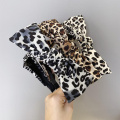 PROLY New Fashion Women Headband Classic Big Bow Knot Headwear Leopard Turban Center Knot Hairband Adult Hair Accessories