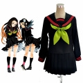 Anime Demon Slayer Kimetsu no Yaiba Cosplay Nezuko Kamado Makomo Cosplay Costume JK School Uniforms Sailor Suit Girls Women