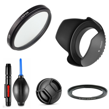 67mm UV Filter & Lens hood Cap Cleaning pen Adapter ring for Canon Powershot SX70 SX60 SX50 HS SX40 HS SX30 IS SX20 SX10 Camera