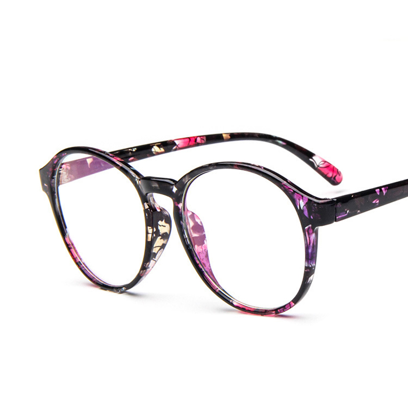 Retro Vintage Glasses Women Clear Lens Oval Nerd Glass Frame Attractive Party Eyewear Selfie Pose Lady Soild Glasses