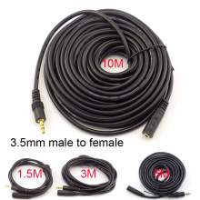 1.5M/3M/5M/10M DC 3.5mm Jack Male to Female Headphone AV Audio speaker Extension Cable wire PC AUX Audio Stereo Extend Cord